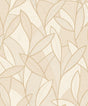 Veer Decor Carved Leaf Beige Wallpaper
