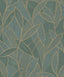Veer Decor Carved Leaf Dark Moss Wallpaper