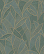 Veer Decor Carved Leaf Dark Moss Wallpaper