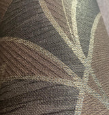Veer Decor Carved Leaf Graphite Wallpaper