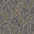 Veer Decor Carved Leaf Graphite Wallpaper
