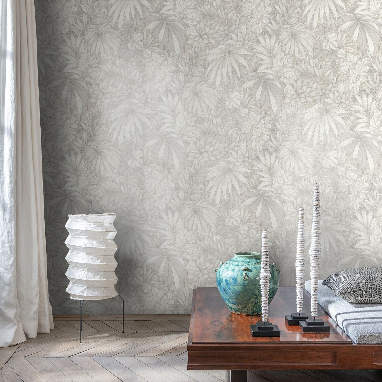 Veer Decor Allure Jungle White Wallpaper