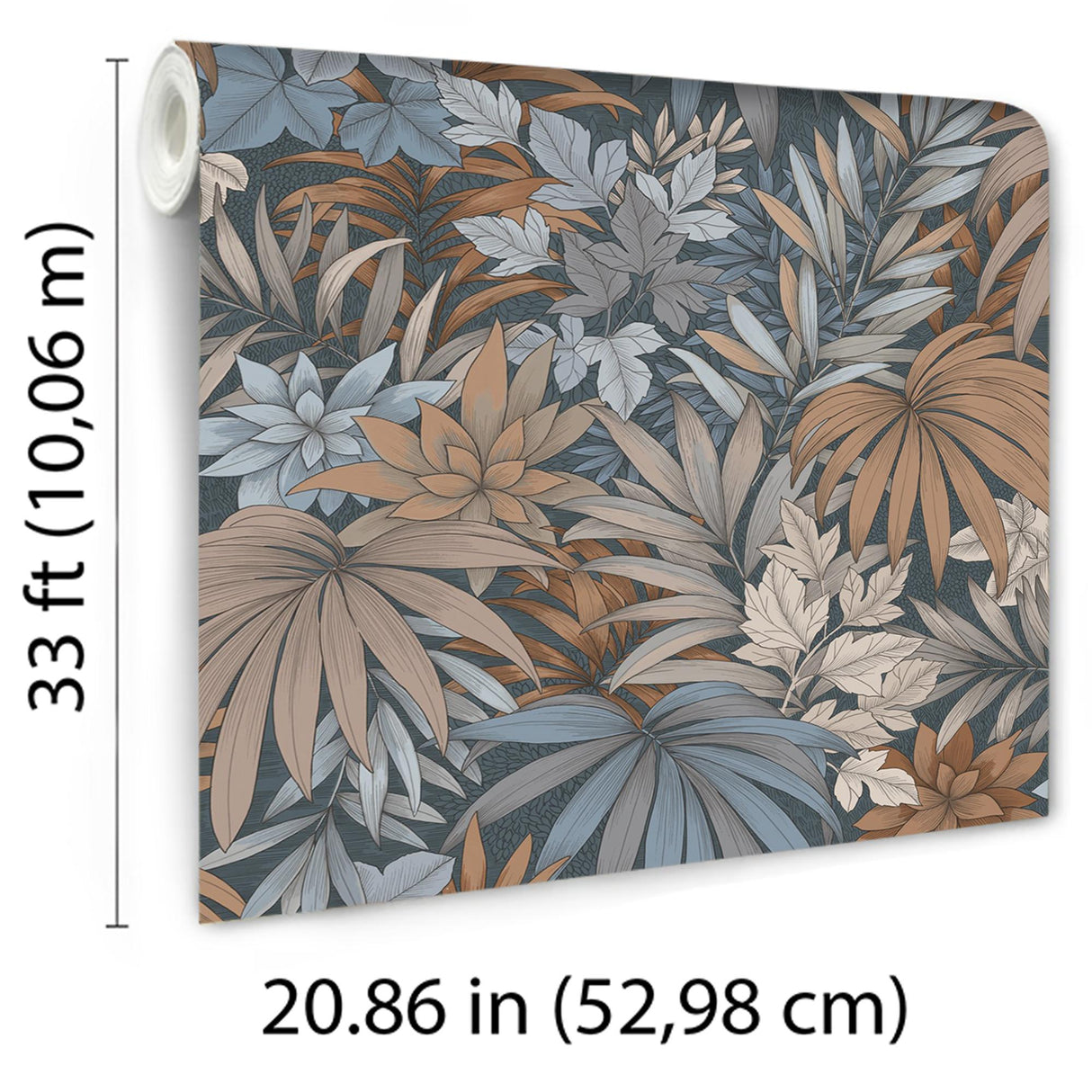 Veer Decor Allure Jungle Dark Blue Wallpaper