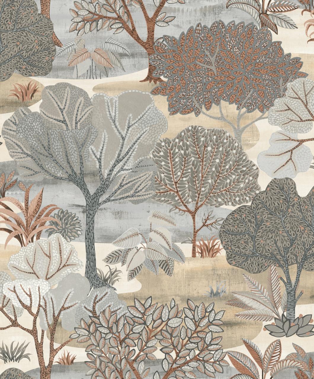 Veer Decor Allure Forest Taupe Wallpaper