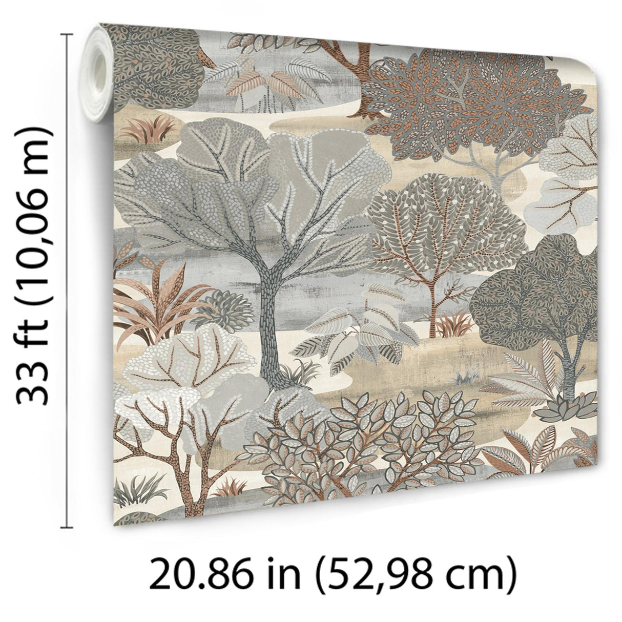 Veer Decor Allure Forest Taupe Wallpaper