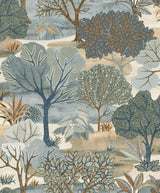 Veer Decor Allure Forest Blue Wallpaper