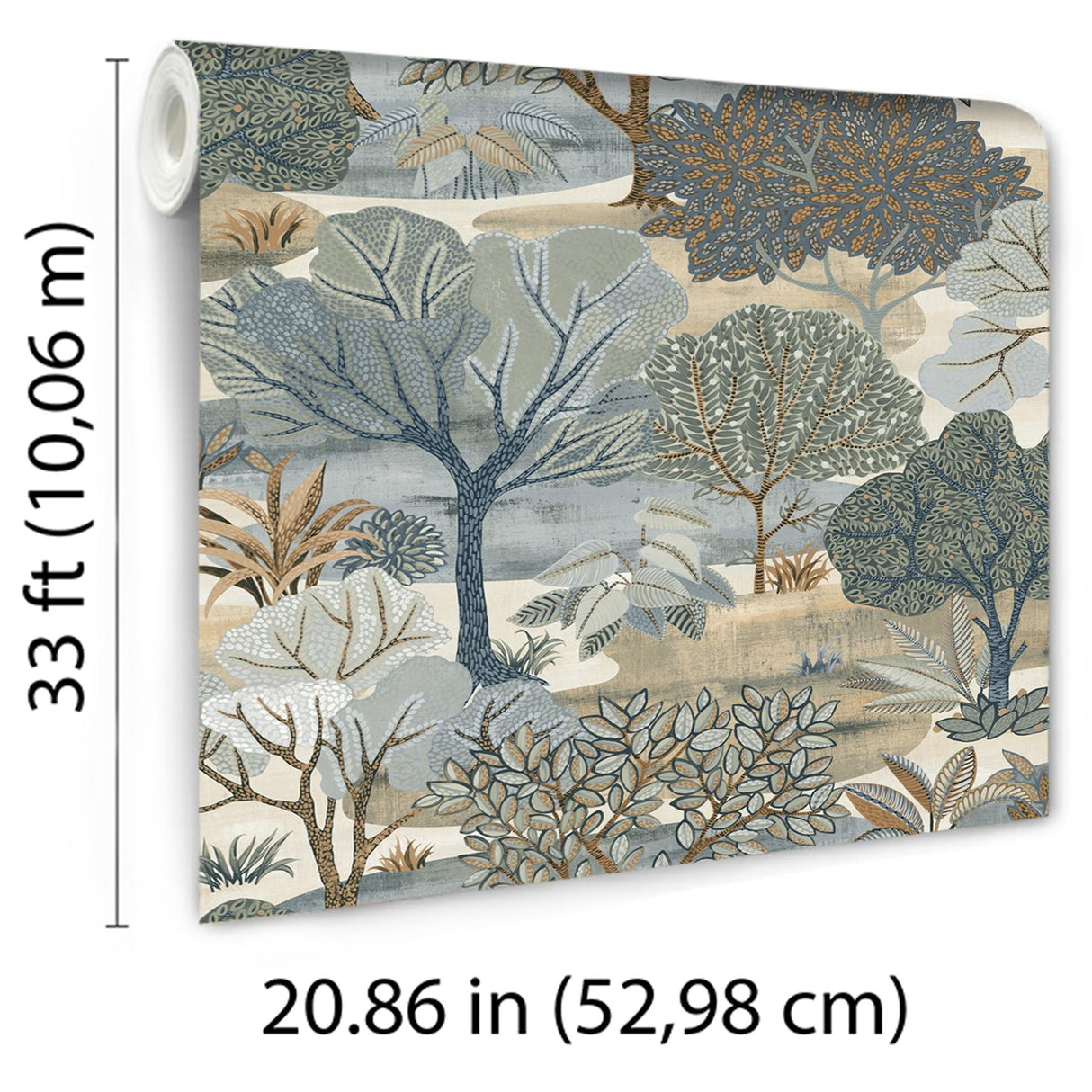 Veer Decor Allure Forest Blue Wallpaper