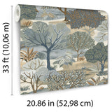 Veer Decor Allure Forest Blue Wallpaper