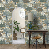 Veer Decor Allure Forest Blue Wallpaper
