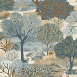 Veer Decor Allure Forest Blue Wallpaper