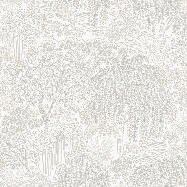 Veer Decor Willow Whisper White Wallpaper