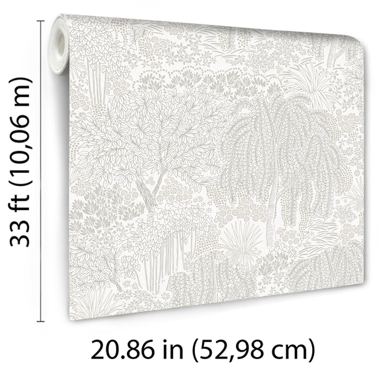 Veer Decor Willow Whisper White Wallpaper