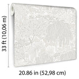 Veer Decor Willow Whisper White Wallpaper