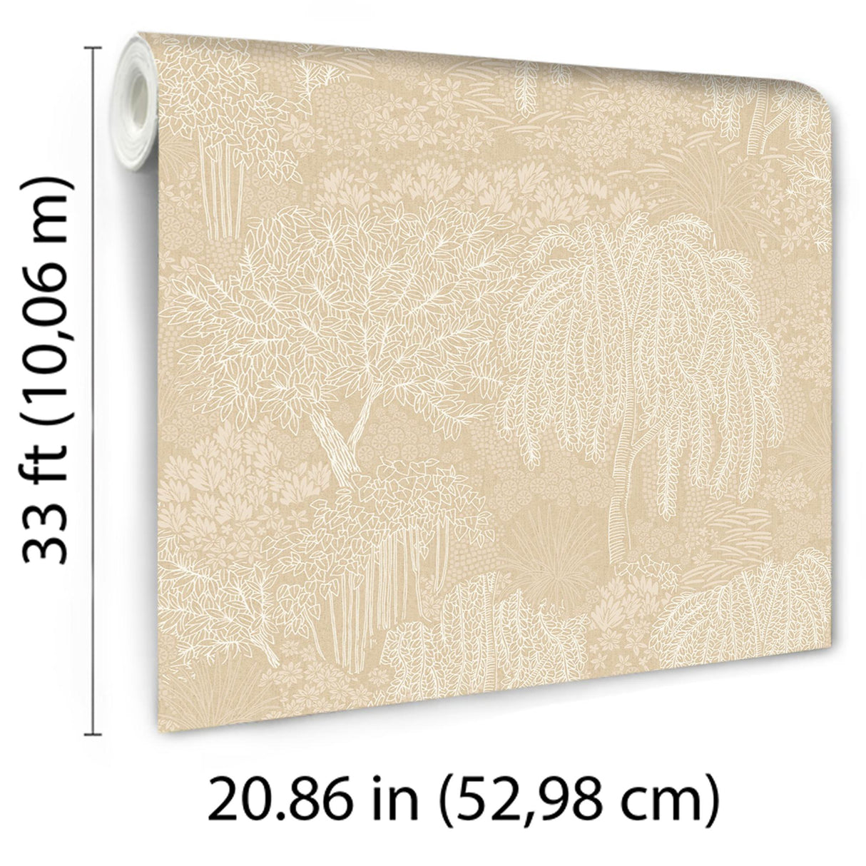 Veer Decor Willow Whisper Beige Wallpaper