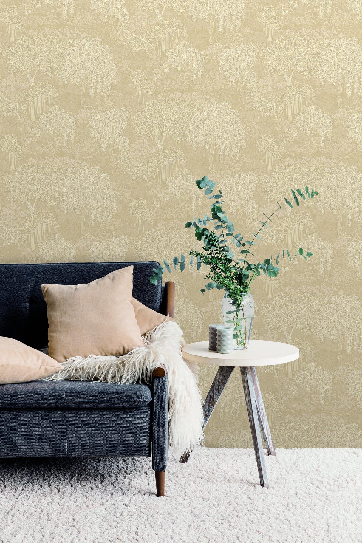Veer Decor Willow Whisper Beige Wallpaper
