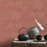 Veer Decor Willow Whisper Wine Wallpaper