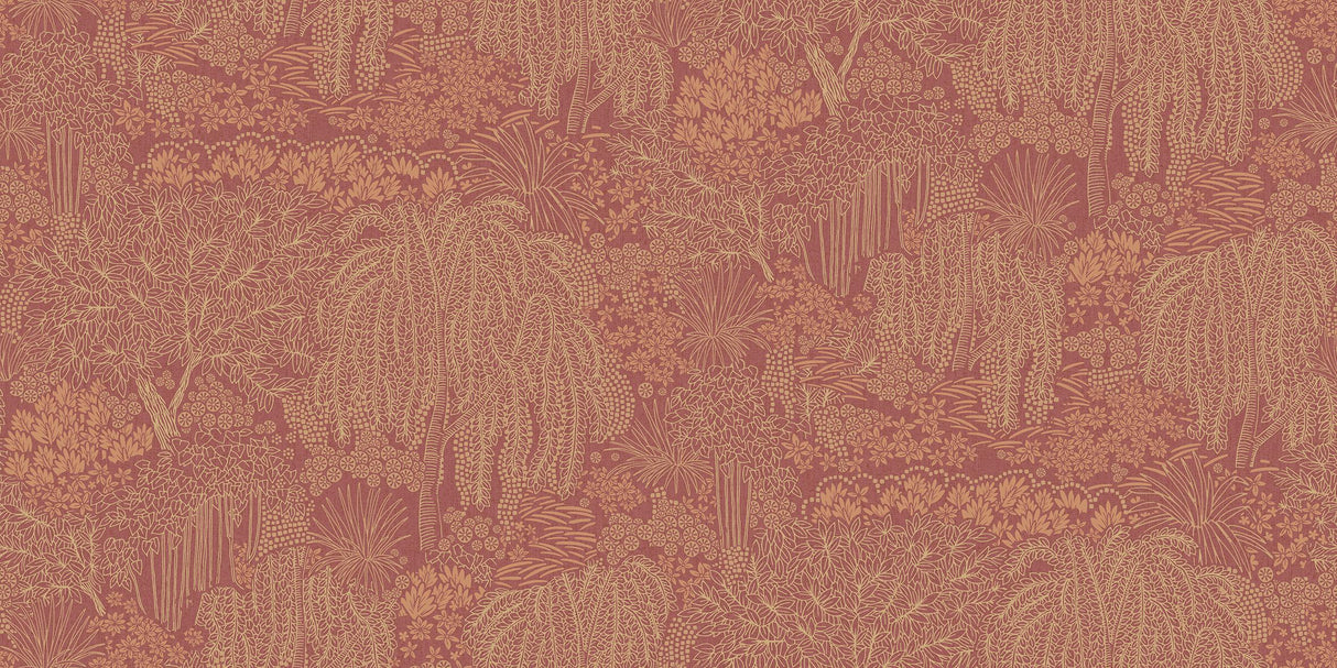 Veer Decor Willow Whisper Wine Wallpaper