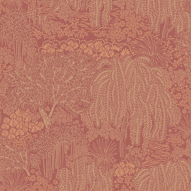 Veer Decor Willow Whisper Wine Wallpaper