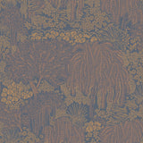 Veer Decor Willow Whisper Dark Blue Wallpaper