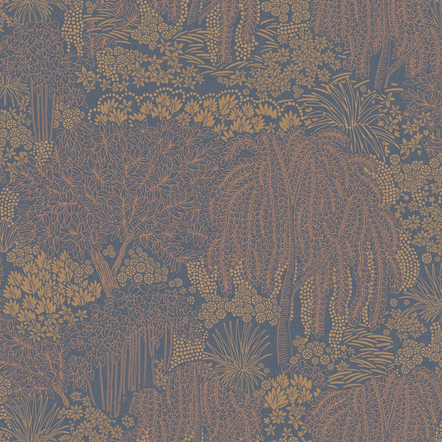 Veer Decor Willow Whisper Dark Blue Wallpaper