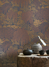 Veer Decor Willow Whisper Dark Blue Wallpaper