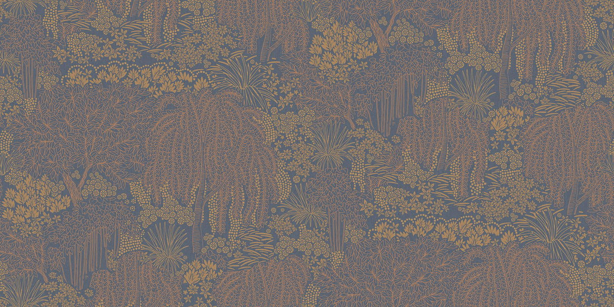 Veer Decor Willow Whisper Dark Blue Wallpaper