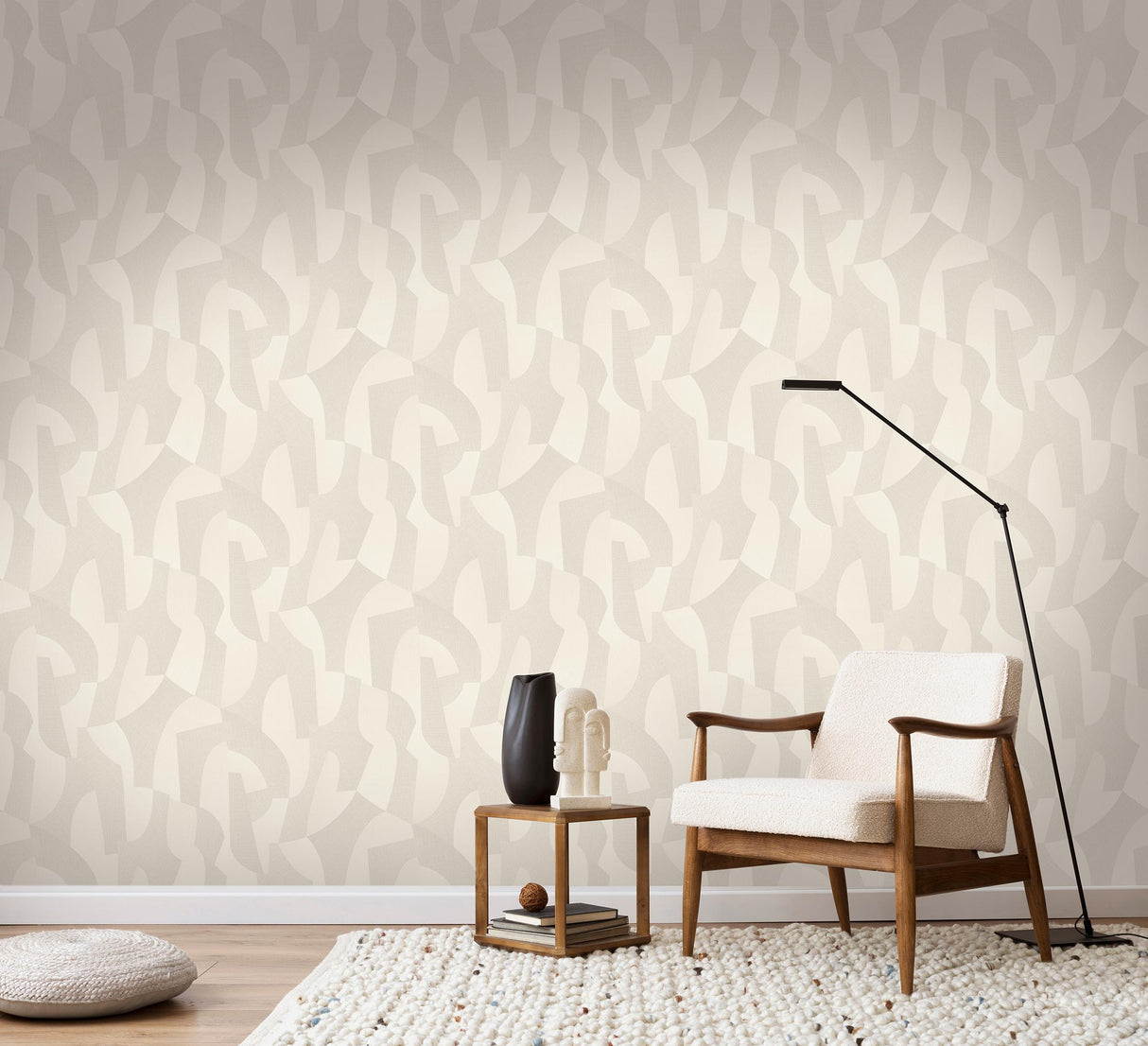 Veer Decor Sculpted Motion Beige Wallpaper