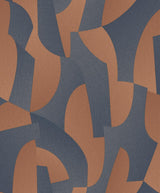 Veer Decor Sculpted Motion Dark Blue Wallpaper