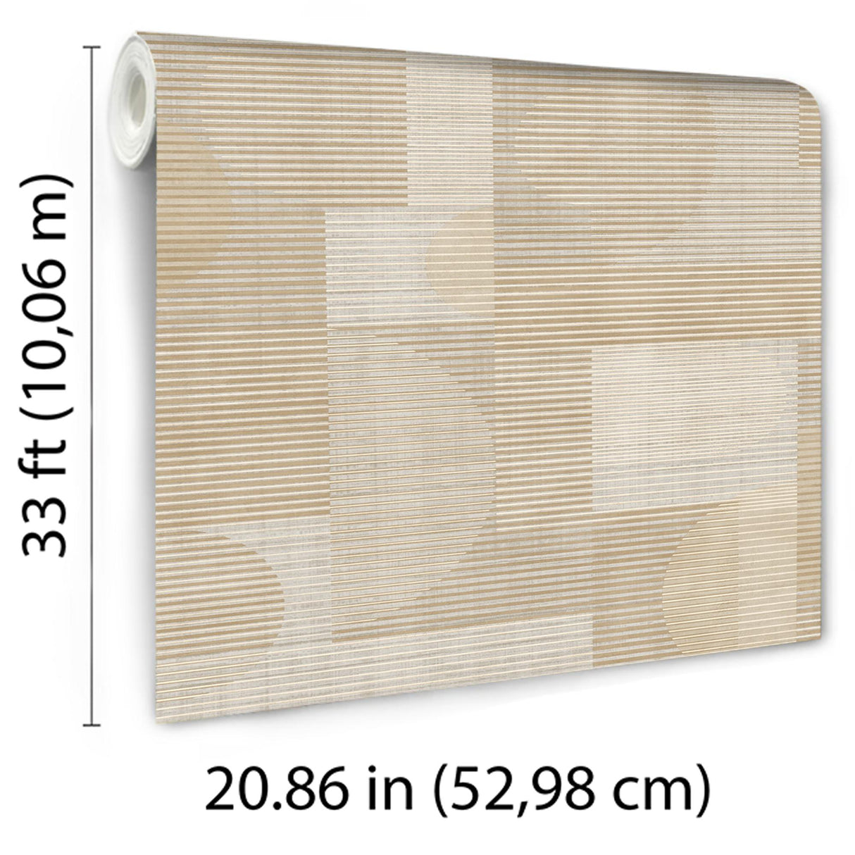 Veer Decor Geo Rhythm Beige Wallpaper