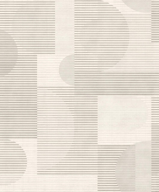 Veer Decor Geo Rhythm White Wallpaper