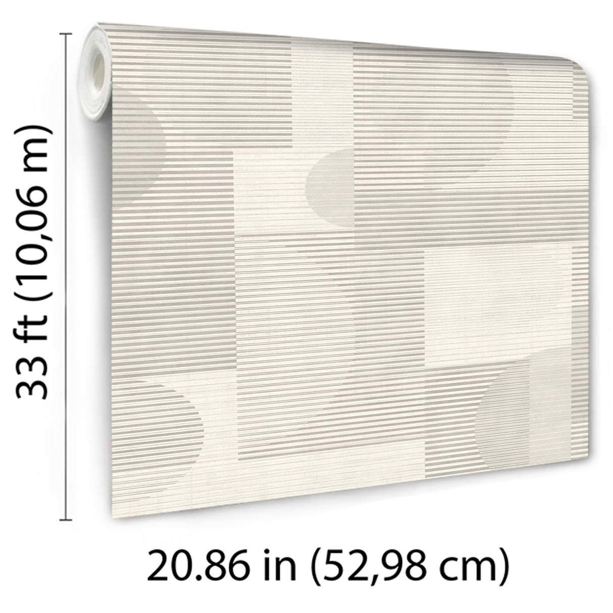 Veer Decor Geo Rhythm White Wallpaper