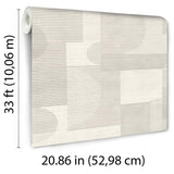 Veer Decor Geo Rhythm White Wallpaper
