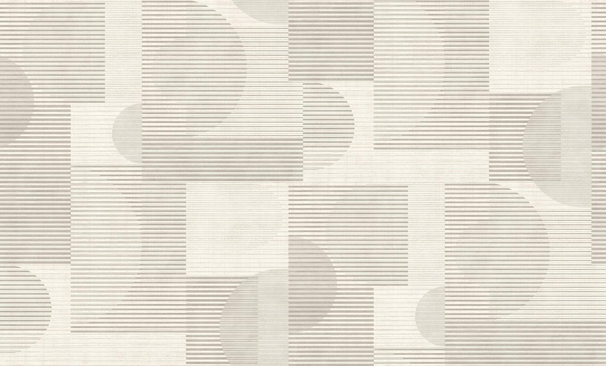 Veer Decor Geo Rhythm White Wallpaper