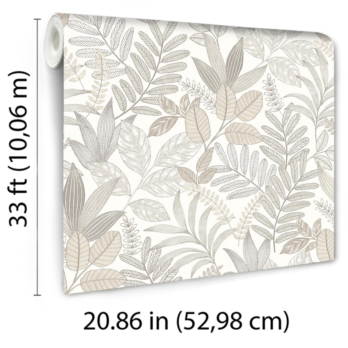 Veer Decor Allure Foliage White Wallpaper