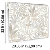Veer Decor Allure Foliage White Wallpaper