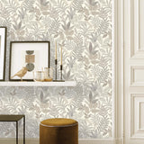 Veer Decor Allure Foliage White Wallpaper