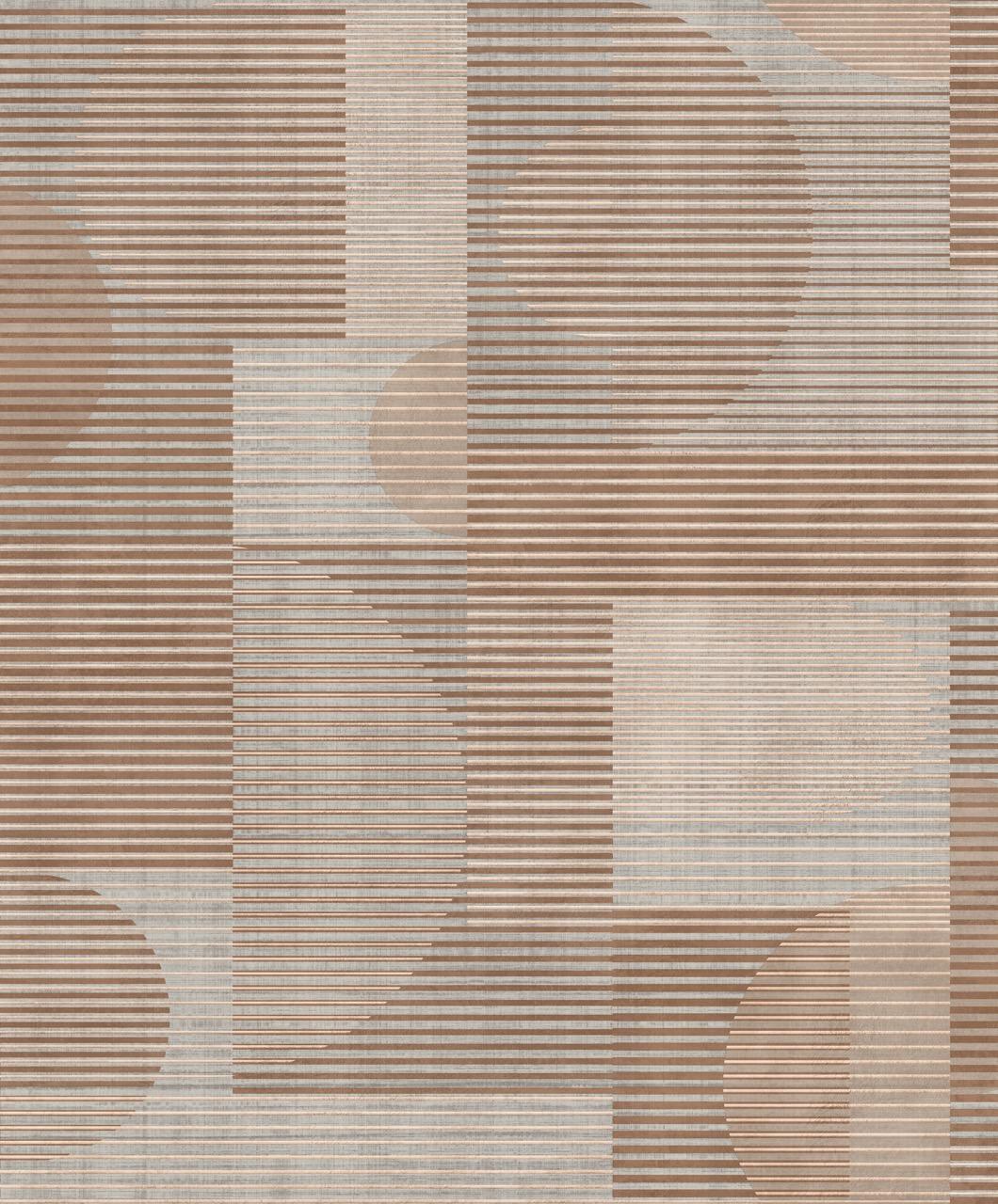 Veer Decor Geo Rhythm Taupe Wallpaper