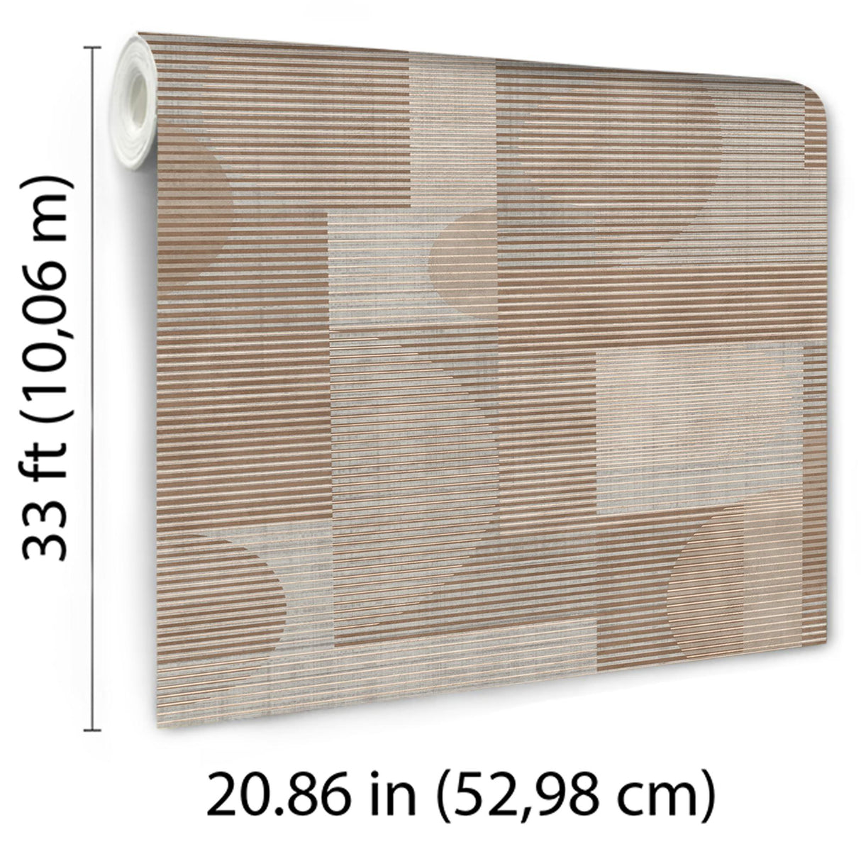 Veer Decor Geo Rhythm Taupe Wallpaper