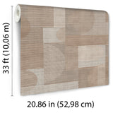 Veer Decor Geo Rhythm Taupe Wallpaper