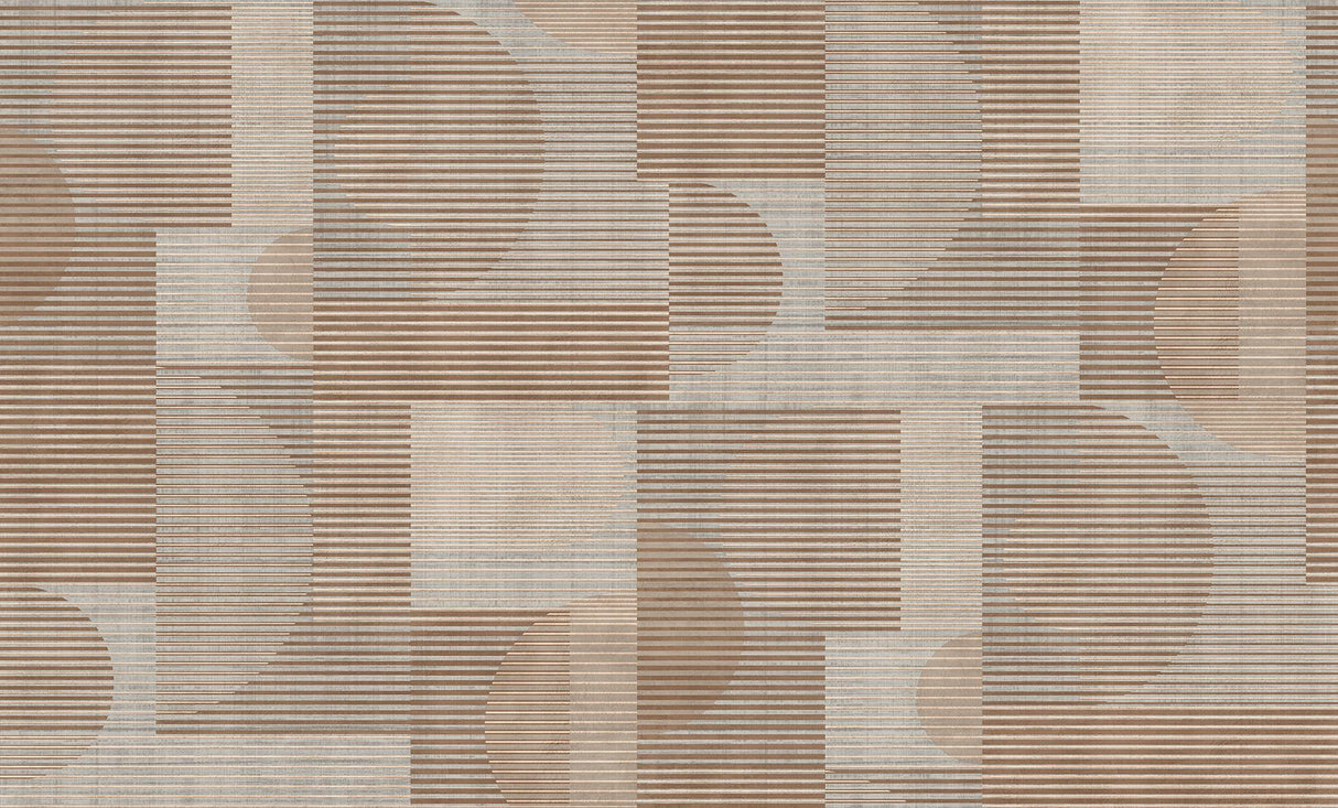 Veer Decor Geo Rhythm Taupe Wallpaper