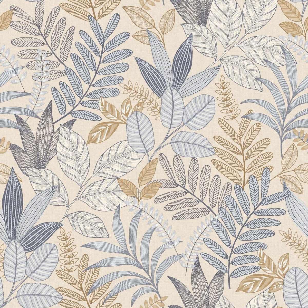 Veer Decor Allure Foliage Beige Wallpaper