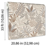 Veer Decor Allure Foliage Taupe Wallpaper