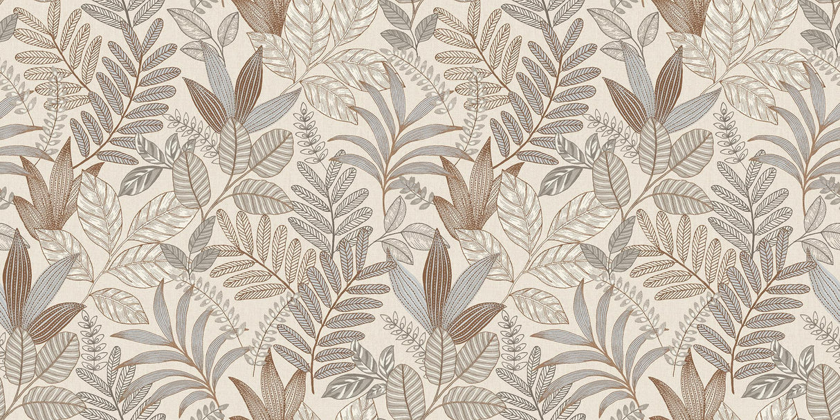 Veer Decor Allure Foliage Taupe Wallpaper