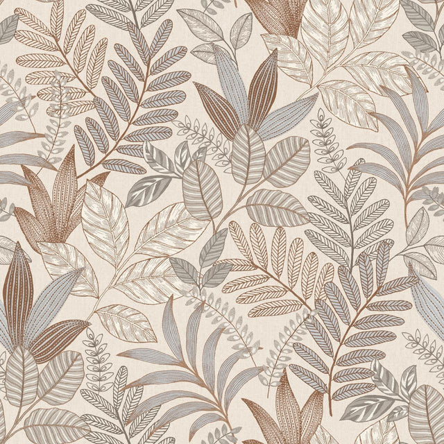 Veer Decor Allure Foliage Taupe Wallpaper