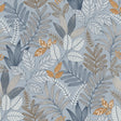 Veer Decor Allure Foliage Blue Wallpaper