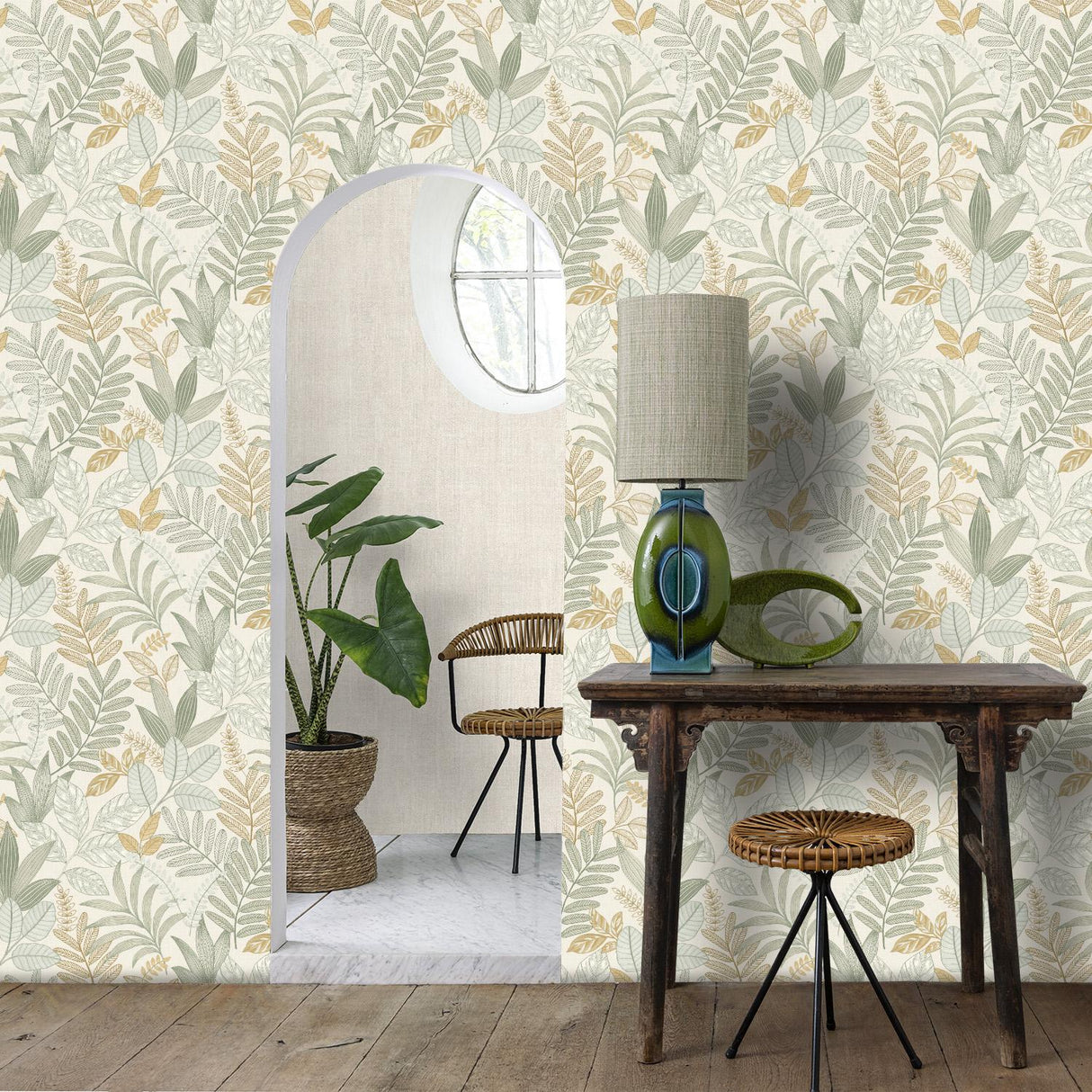 Veer Decor Allure Foliage Moss Wallpaper