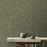 Veer Decor Pampas Plain Brushed Texture Burnt Olive Wallpaper