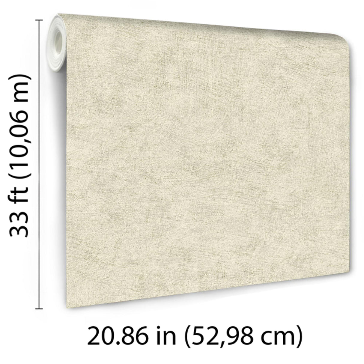 Veer Decor Pampas Plain Brushed Texture Ivory Wallpaper