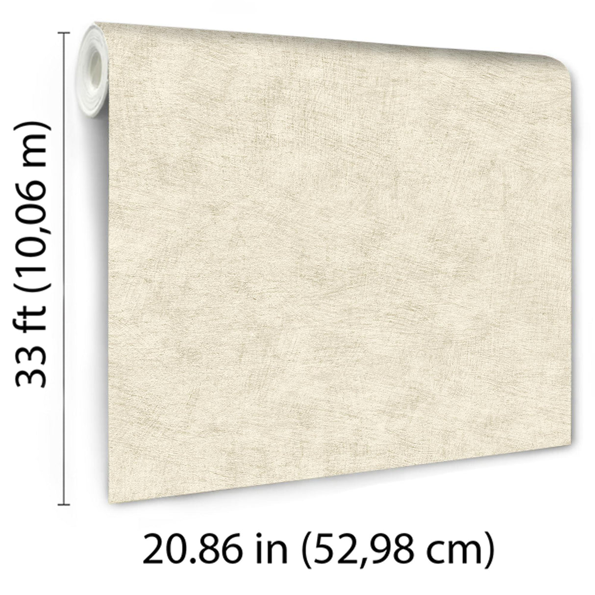 Veer Decor Pampas Plain Brushed Texture Light Beige Wallpaper