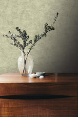 Veer Decor Pampas Plain Brushed Texture Misty Green Wallpaper